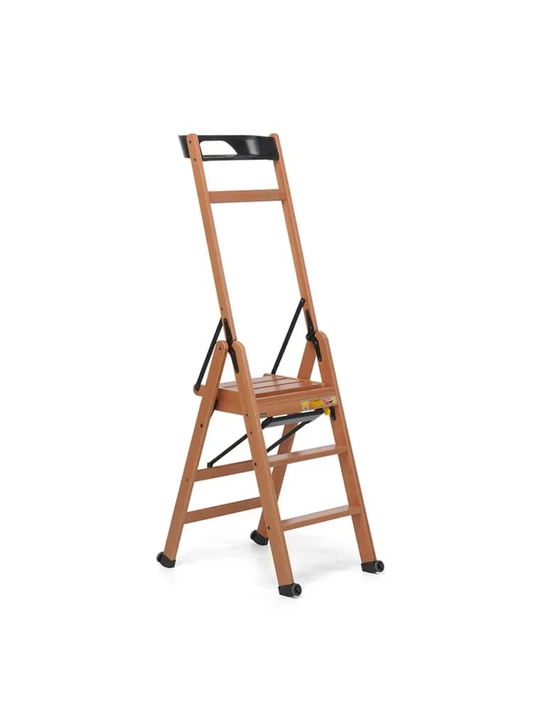Foldable ladder three layers four layers five layers solid wood household ladder pedal telescopic ladder