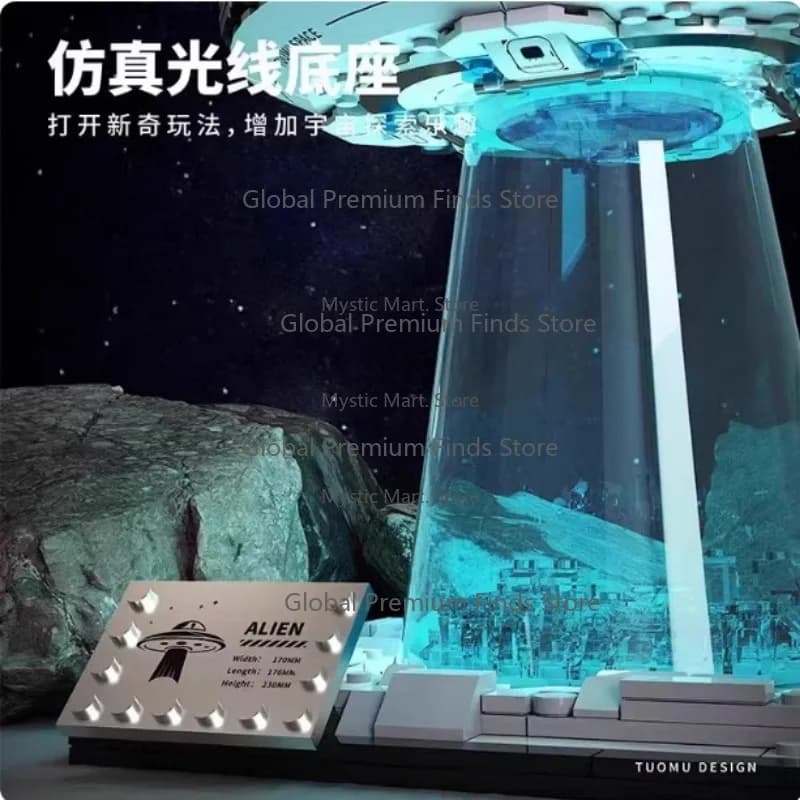 Boys' Ideal Gift: LE---G-O-Compatible Hovering Spaceship Building Toy | Educational UFO Saucer Ornament