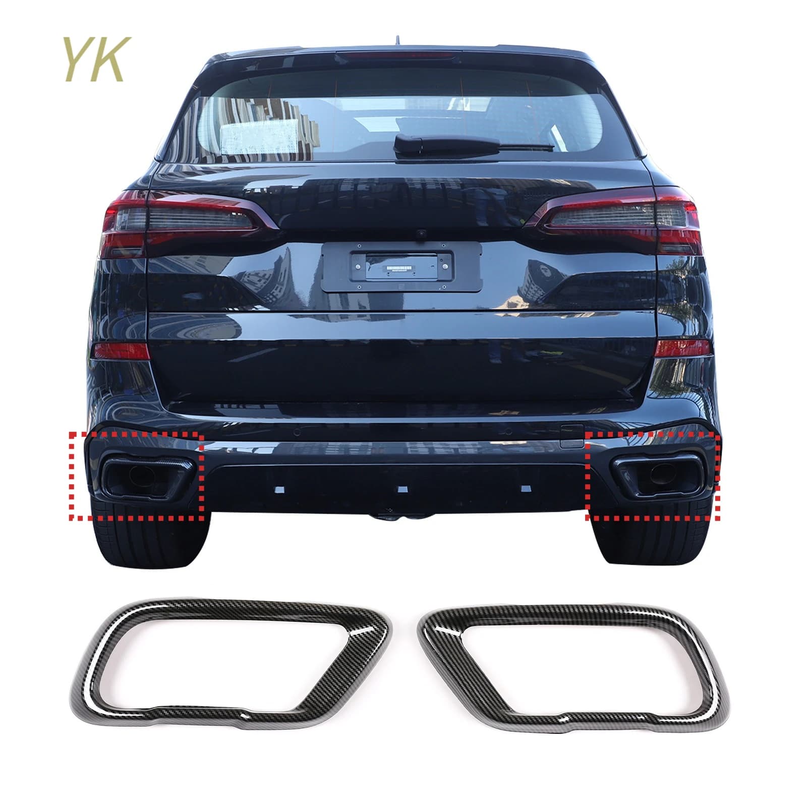 For BMW X5 G05 X6 X7 G07 2019-25 Car Styling Car Tail Throat Accessories Tail Muffler Exhaust Pipe Output Cover Car Decoration