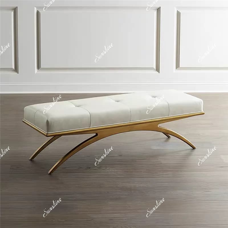 American light luxury bedroom bedside stool retro solid wood bedside stool