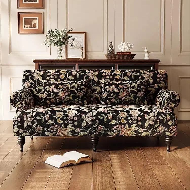 DSA  retro wind flower sofa living room home medieval small apartment double living room sofa chair