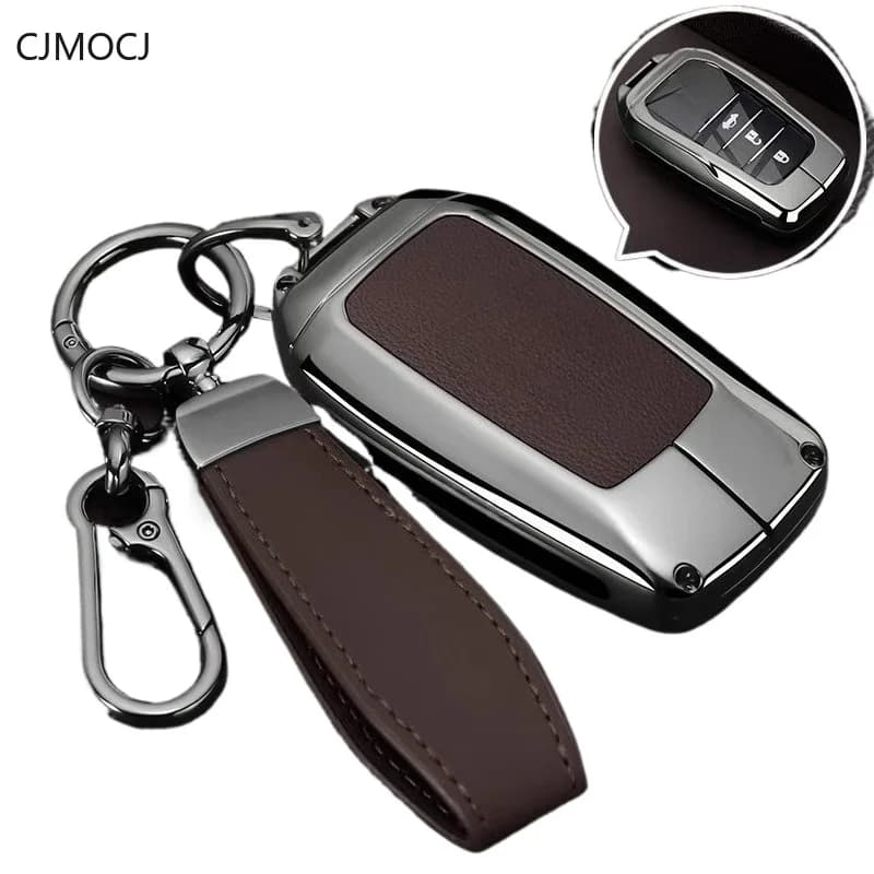Premium Zinc Alloy Key Cover Case for Toyota Crown Kluger/Vellfire/Crown (2024-2025) - Protective Key Fob Shell Keybag Keychain