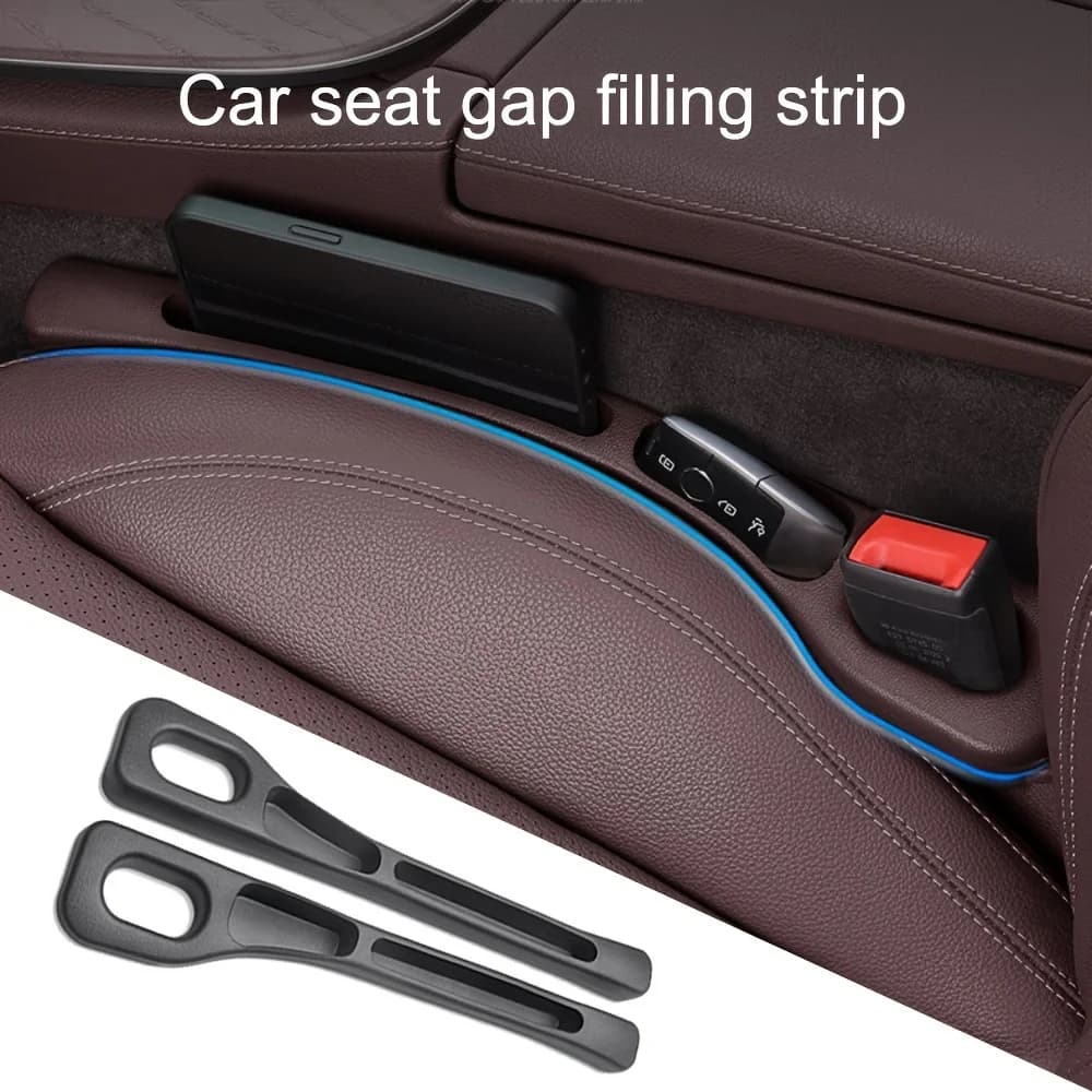 2pc Car Seat Gap Filler Organizer Pu Waterproof Car Seat Gap Plug Strip with 2 Grooves Seat Gap Storage For Audi Accessorie