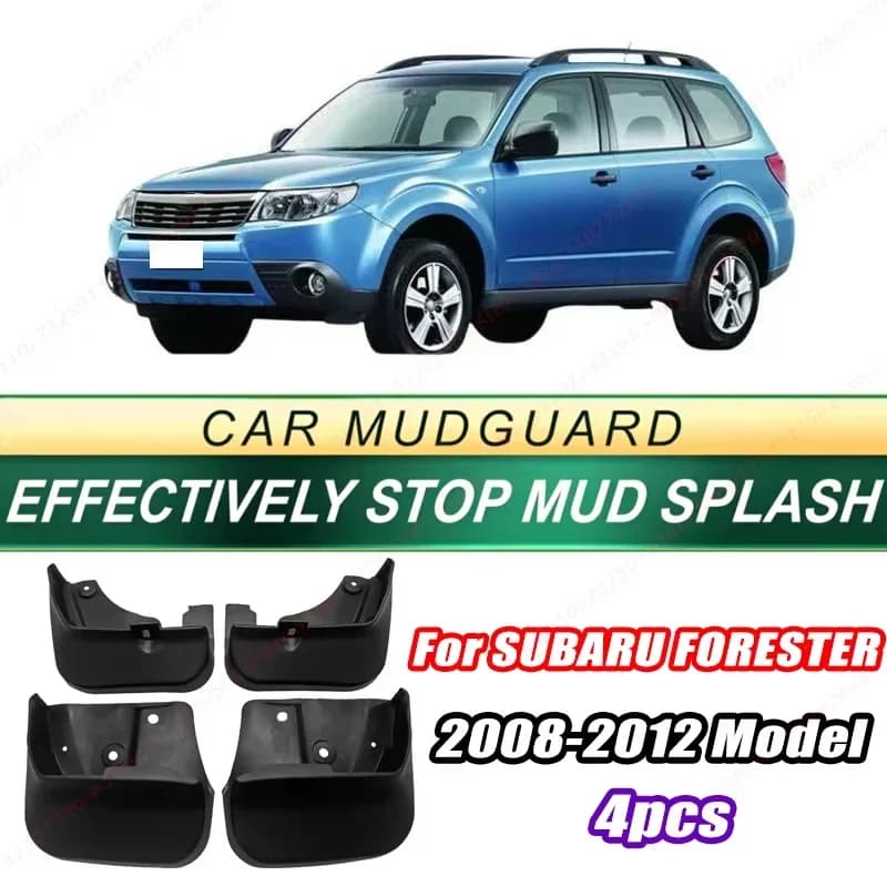For SUBARU FORESTER 2008-2012 Model 4PCS Front Rear Mud Flaps Splash Guards Fender Mudguards Auto Accessories