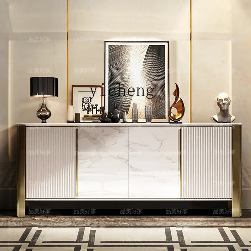 light luxury door cabinet, high-end living room door locker, modern simple door shoe cabinet