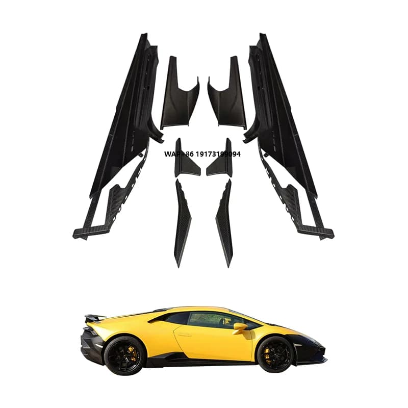 New for Car Modification Upgrades Bolt-On Carbon Fiber Side Skirts