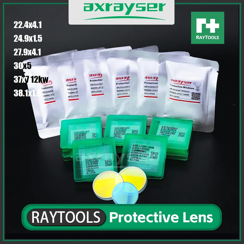 RAYTOOLS Protective Lens For BM110 BM111 D18x2  D20x3 D24.9x1.5 D27.9x4.1 D37x7 Protection Windows FIber Laser Cutting Lens