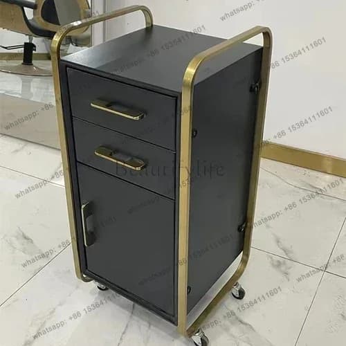 yj9 Stainless Steel Cart Tool Cabinet Barber Shop Storage Cabinet for Hair Salon Hairdressing Cabinet