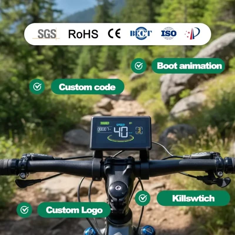 H6C electric bicycle computer with LCD instrument 24V/36V/48V/60V electric scooter panel color screen