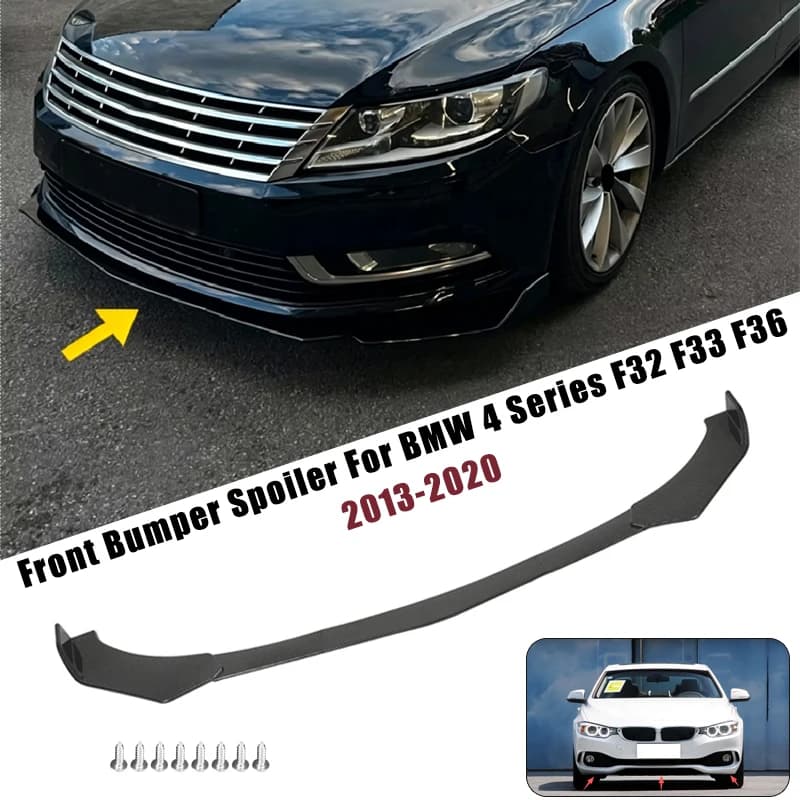 Sport Front Bumper Splitter Spoiler Lip For BMW 4 Series F32 F33 F36 2013-2020 5Pcs Adjustable Sectional Car Tuning Body Kit