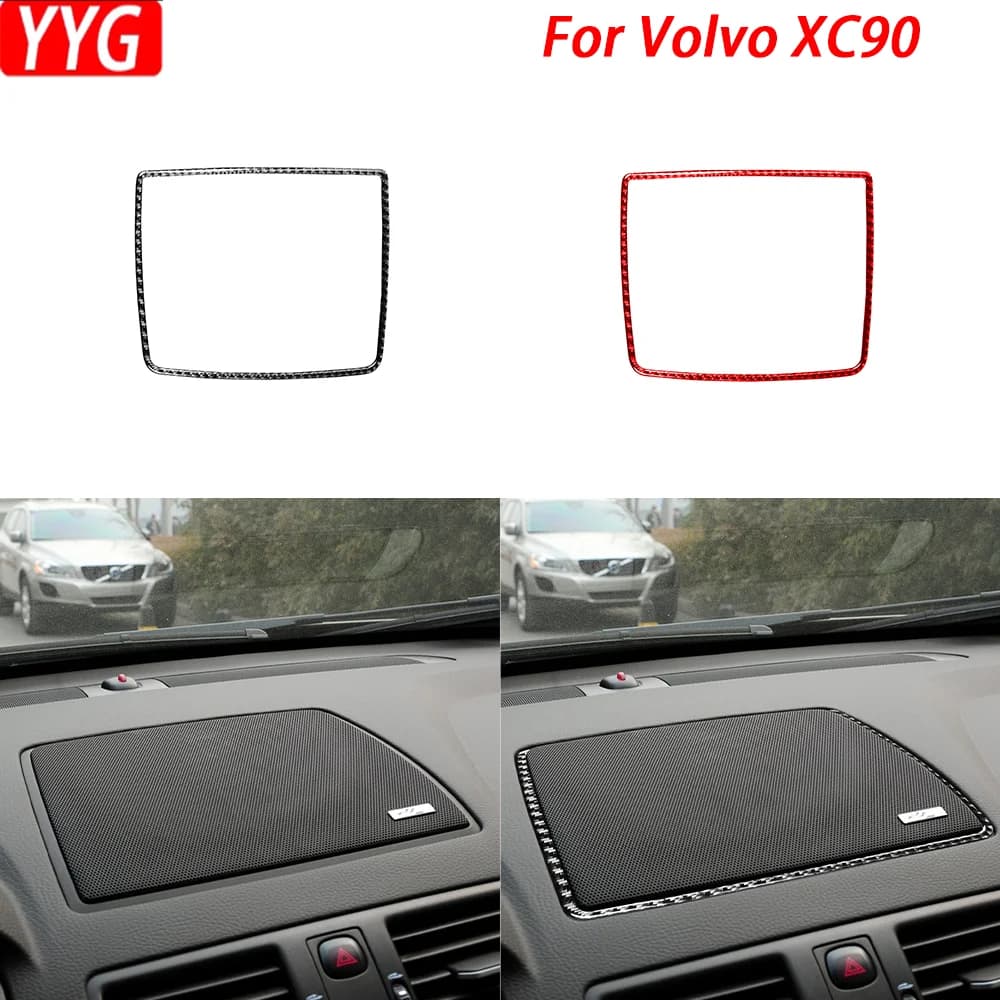 For Volvo XC90 2003—2014 Car Accessories Carbon Fiber Central Carplay Bottom Base Frame Interior Cover Trim Sticker Modification