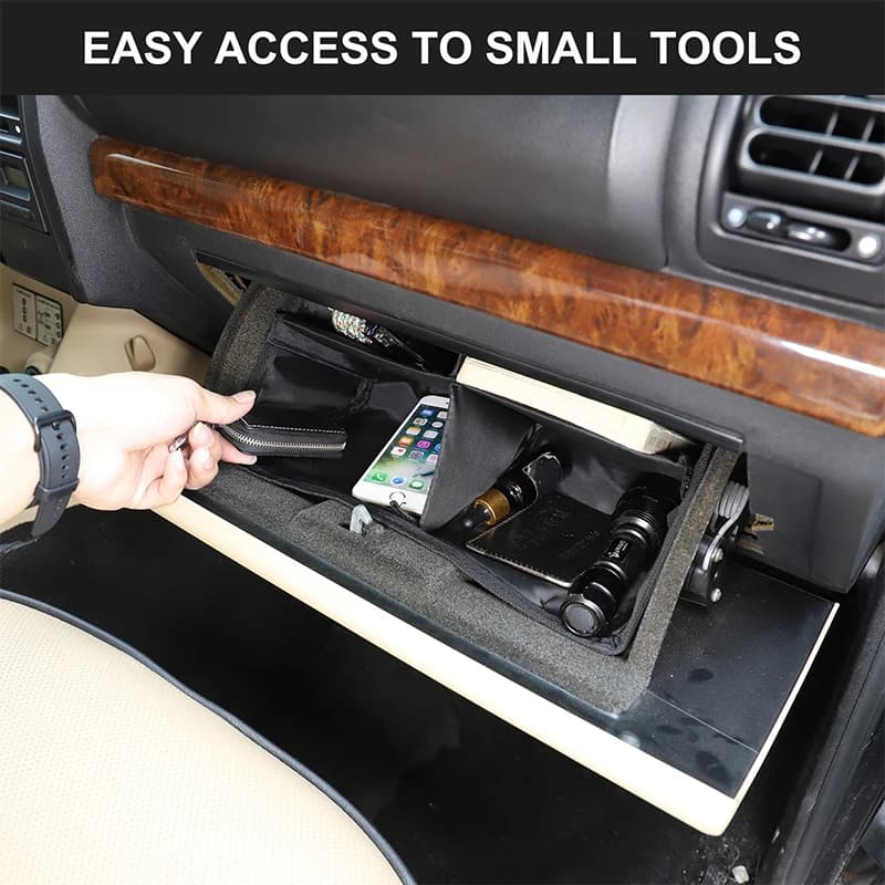 Car Center Console Glove Box Divider Storage Bag Oxford Cloth Car Organizer Fit for Land Rover Discovery 2 LR2 1998-2003