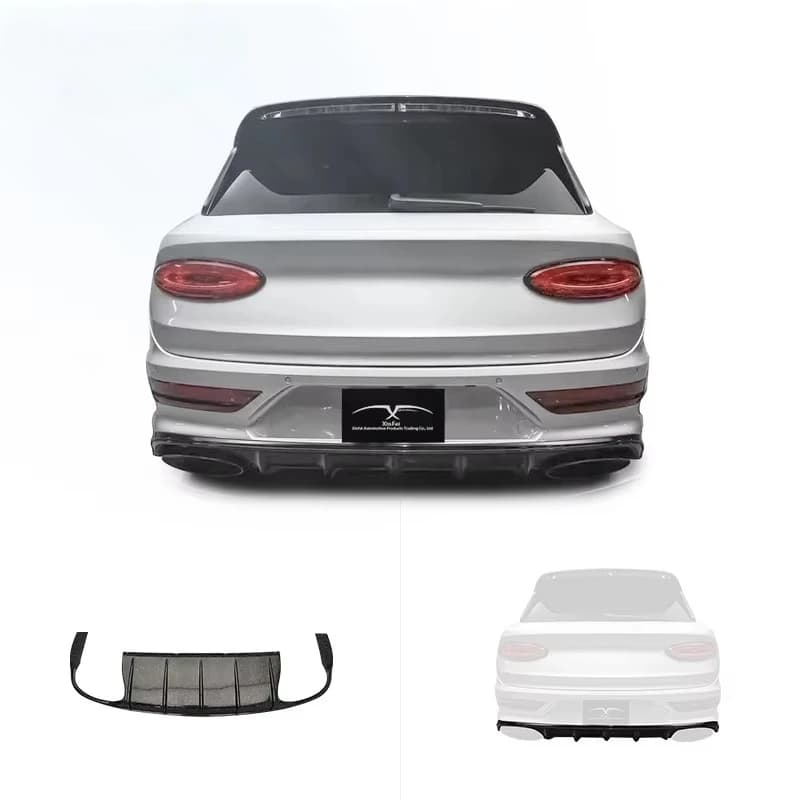 Car Modification Speed Style Carbon Fiber Rear Bumper Rear Diffuser Suitable for Bentley Bentayga 2021-2024 Body Kit Upgrade