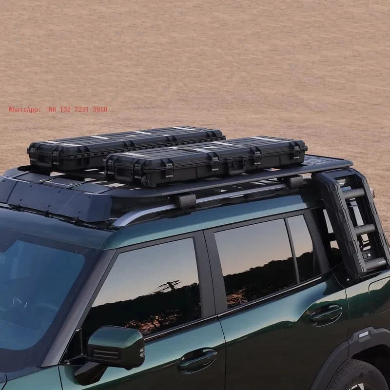 Hongsheng High-End 48L Off-Road Vehicle Roof Luggage Tool Box, Lockable Heavy-Duty Roof Storage Box