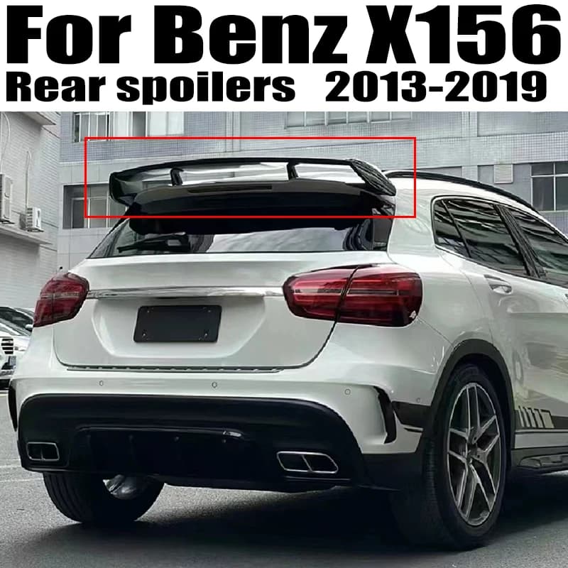 For Mercedes-Benz GLA-Class X156 GLA45 GLA200 GLA220 GLA250 GLA260 AMG 2013-2019 Rear trunk cover spoiler Top wing Airfoil.