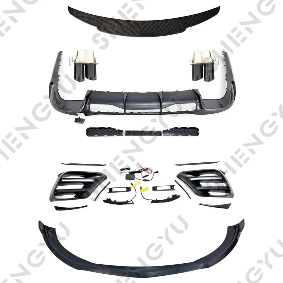 STLF High Quality Body Kit for Mercedess Benzs S Class W223 Sport Change to B Style Include Front Lip Rear Diffuser Tail Pipes