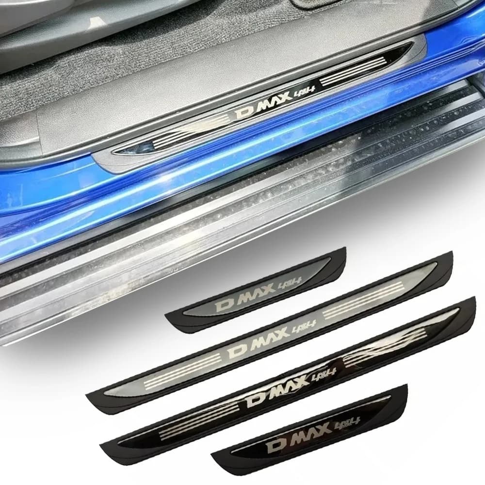For Isuzu D-Max 4x4 DMax Door Sill Protector Car Threshold Plate Pedal Trim Stickers Accessories 2021 2022 2023 2024 2025 2026