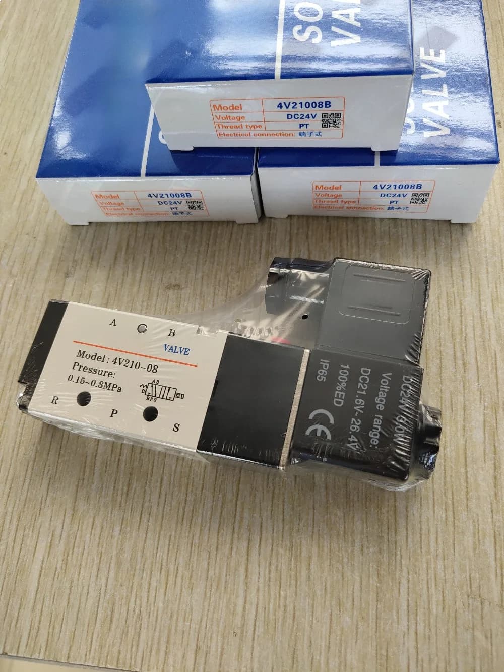 Two‑Position Five‑Way Pneumatic Solenoid Valve 4V210‑08 24V 220V Coil Air Directional Valve Cylinder Control Accessory