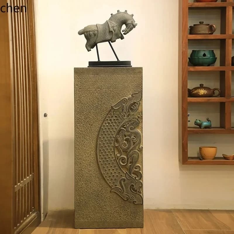 b6.25- Display Column Entrance Living Room Decorative Column Flower Pot Storage Base Tea Room