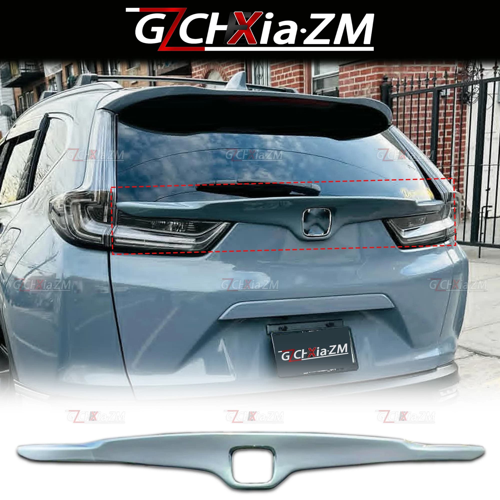 For 2017-2022 Honda CR-V Rear Spoiler SUV Luggage Lid Decorative Cover Wing Diffuser Pneumatic Kit Modified Accessories