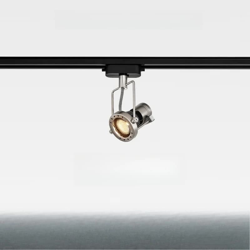 Medieval surface-mounted track tube spotlight 100 ° advanced sand-sensitive nickel color anti-glare adjustable angle honeycomb