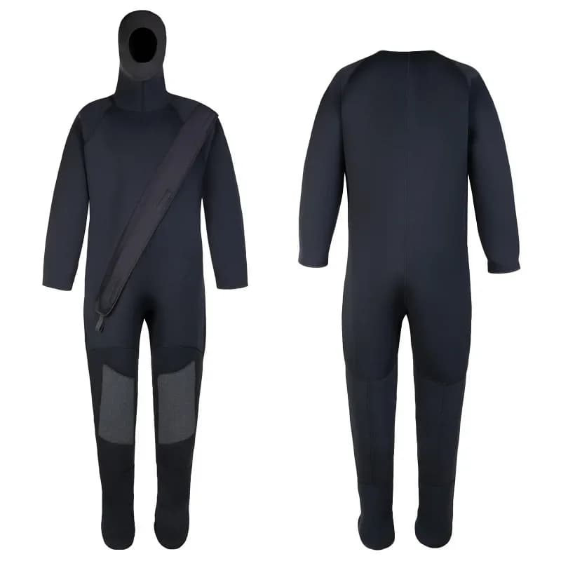 Dry wetsuit, full body hooded wetsuit