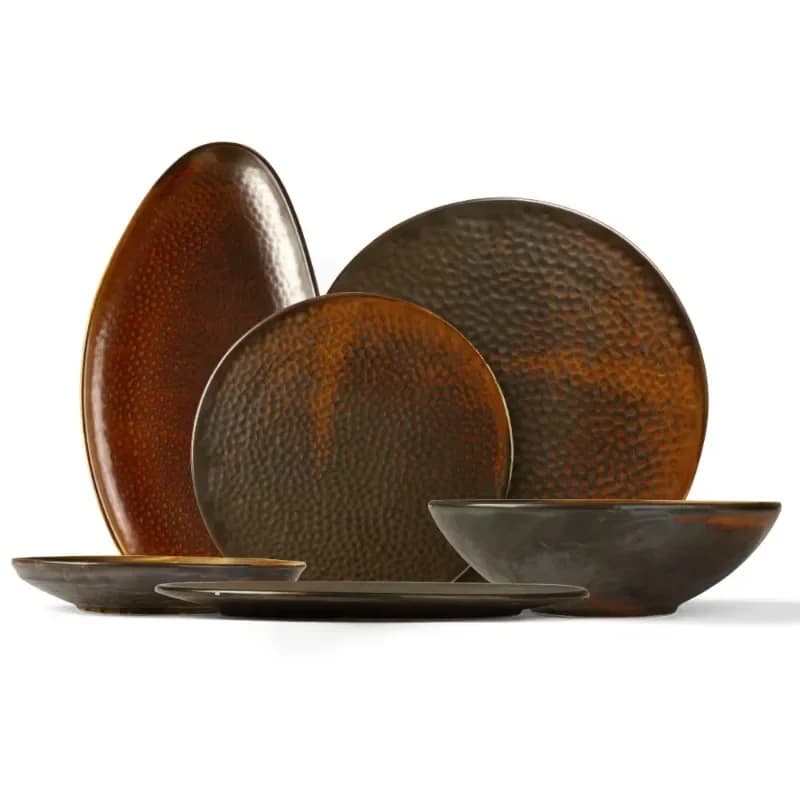 Modern ceramic tableware dishes hotel restaurant porcelain plate set tableware