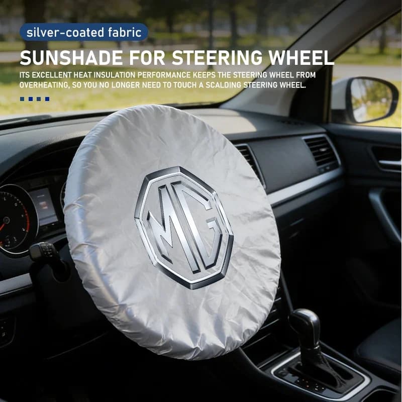Car Steering Wheel Heat Shield Visor UV Protection Cover Fits MG7 MG6 MG5 MG4 EV ZS HS Hector GT