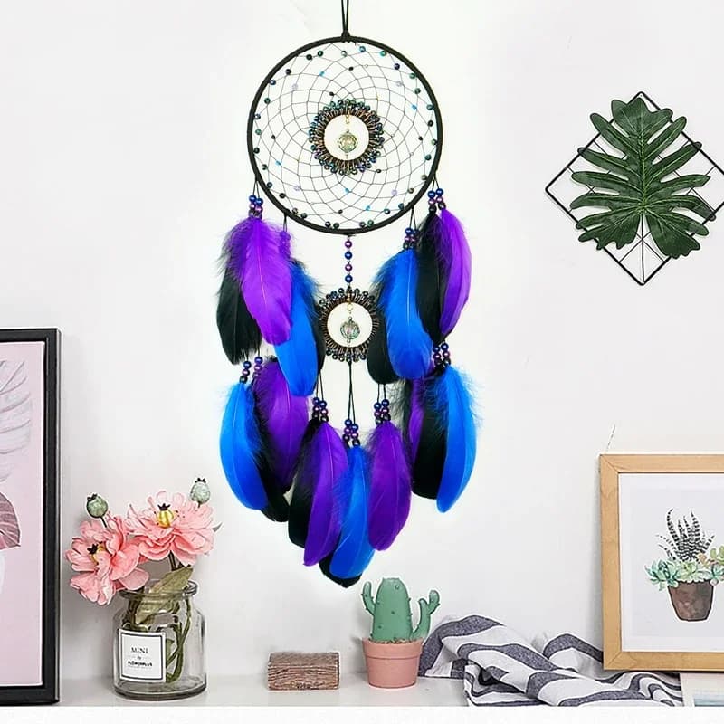 Bohemian Creative Feathers Dream Catcher Large Wall Hangings Handmade Ornaments Bedroom Decorations Wall Pendants For Girls Gift