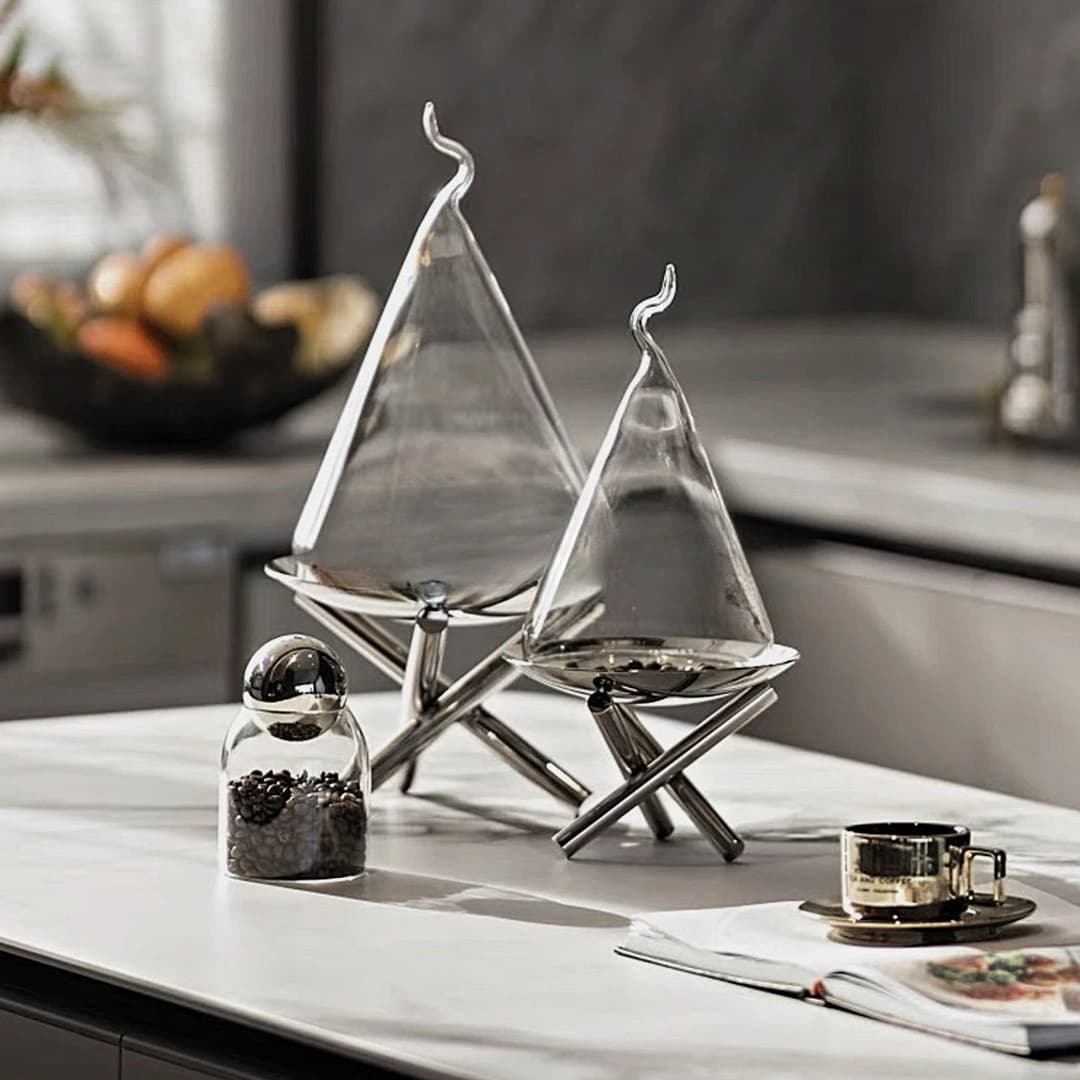 Simple modern metal dessert tray coffee table fruit plate