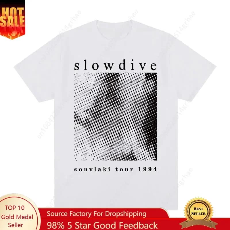 Slowdive Tour 1994 Vintage T-shirt My Bloody Valentine Cotton Men T shirt New TEE TSHIRT Womens Tops Unisex