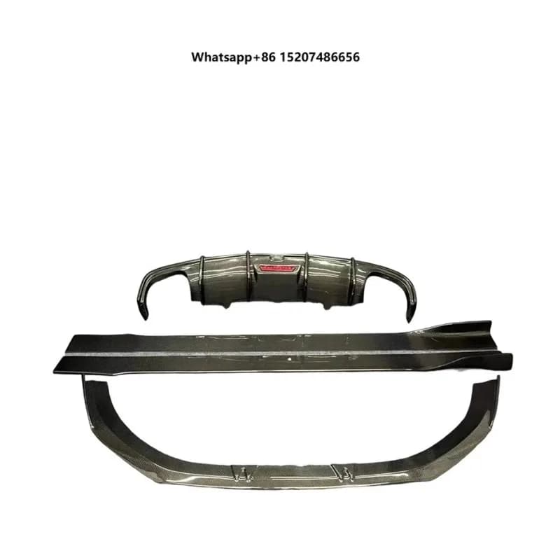 Factory Car A6 S6 Real Carbon Fiber Front Bumper Lip Rear Diffuser Side Skirts Body Kit for  A6 C7 S6 2012 2013 2014 2015