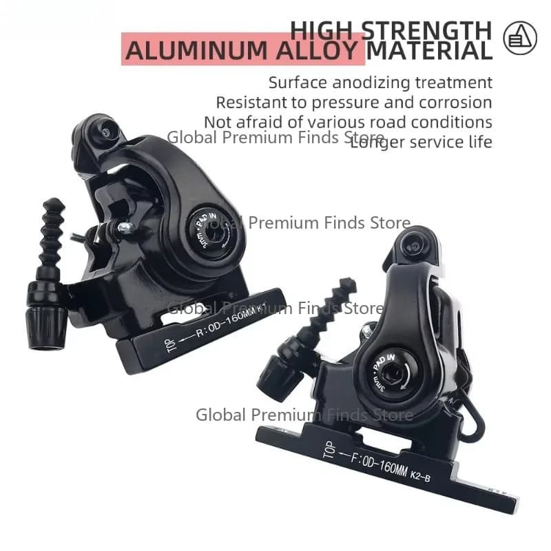 Dual Piston Disc Brake Caliper Set - 160mm Rotor Included, Mountain Bike Hydraulic Brake System Bicycle Parts