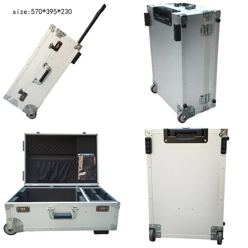 Customizable-Silver Right Angle Medical Rod Aluminum Alloy Aluminum Case Hardware Tool Storage Display Box Rod Type