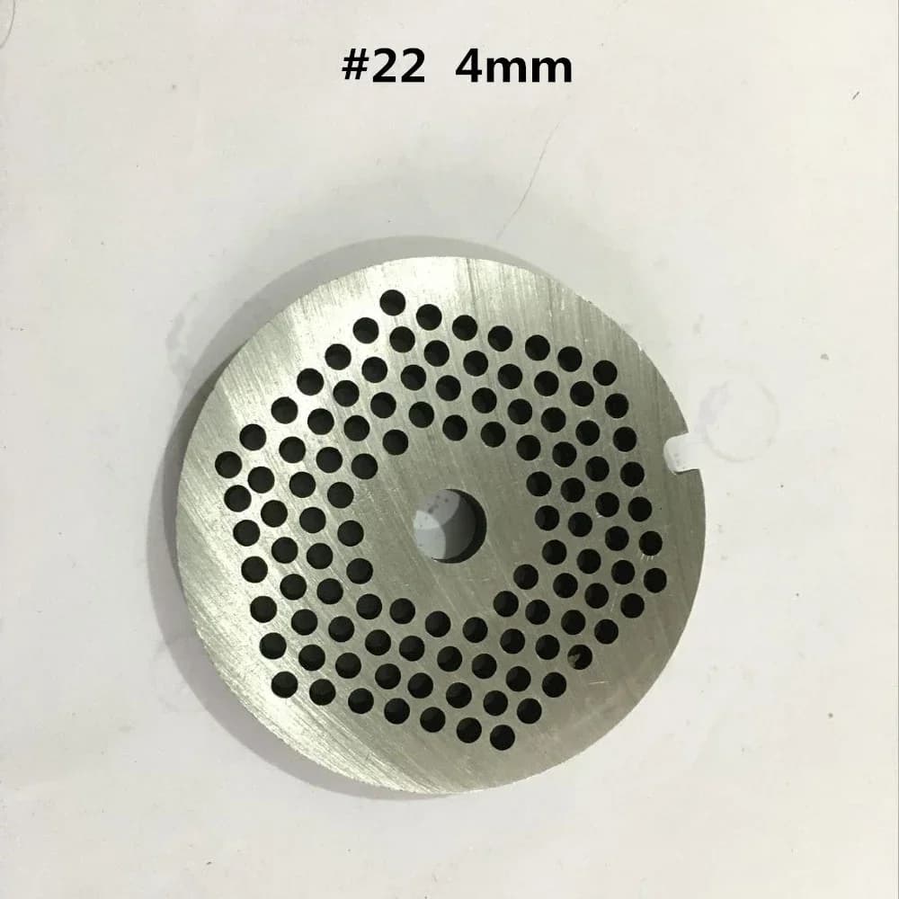 #22 Manganese Steel Meat Grinder Plate Replaceable 3-24mm Hole Chopper Disc for Mixer Food Chopper