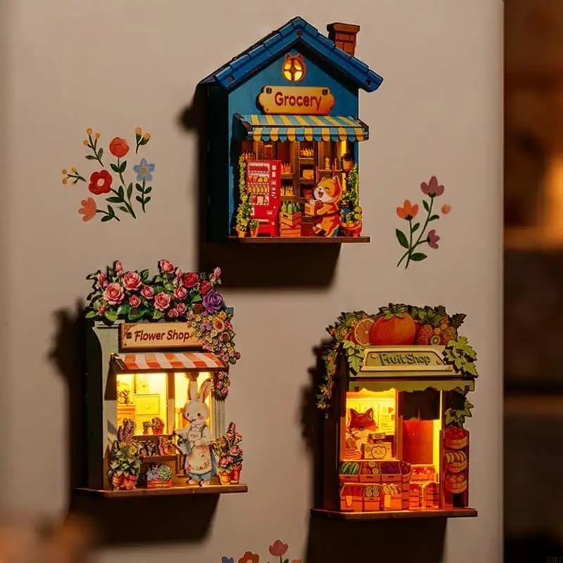 Wooden Refrigerator Accent for Daily Display and Fridge Front Use 55KF
