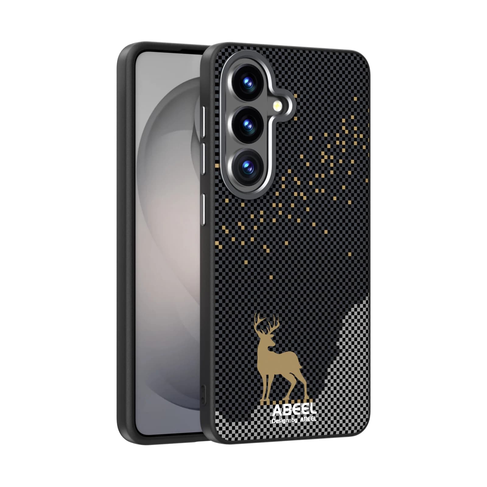 For Samsung Galaxy S26 Ultra Plus Case Magsafe Magnetic Wireless Charging Carbon Fiber Deer Pattern Mobile Phone Case