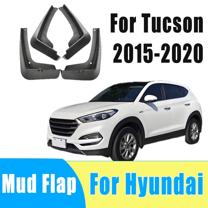 4pcs Automotive Tire Mudguard Waterproof Prevent Mud Splashing Car Mud Flap Fender Trim Accessories For Hyundai Tucson 2015-2020