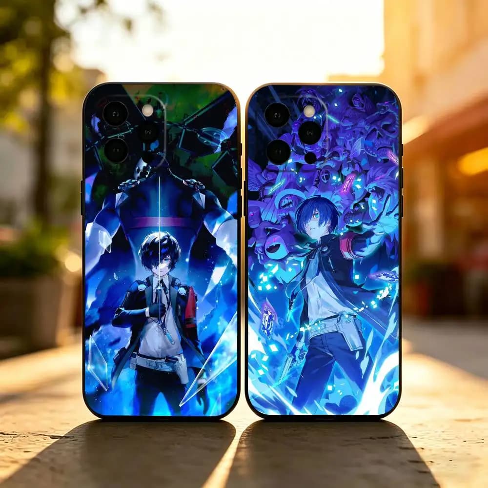 Popular Anime p-Persona 3 Phone Case For iPhone 17,16,15,14,13,12,11 Plus,Pro Max,XS,Soft Silicone Black Cover