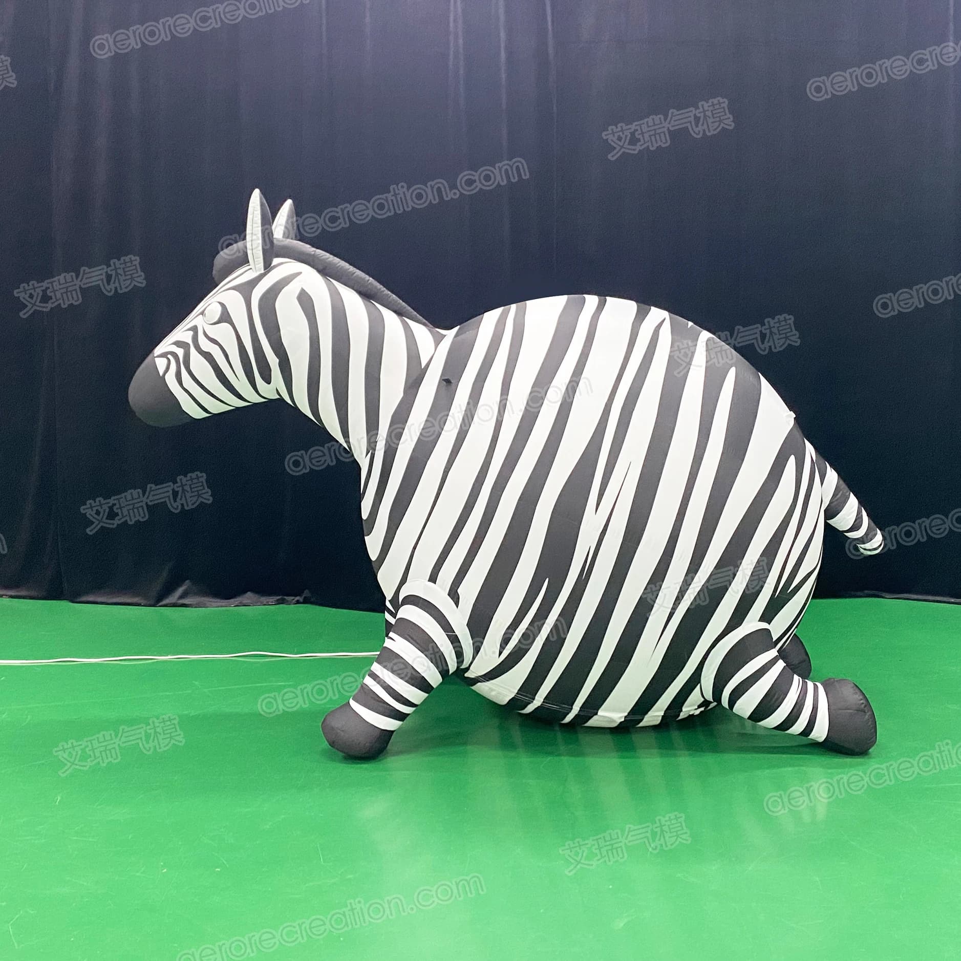 Zoo Decoration Cute Inflatable Cartoon Horse Model Customized White-black Airtight Cartoon Zebra Model