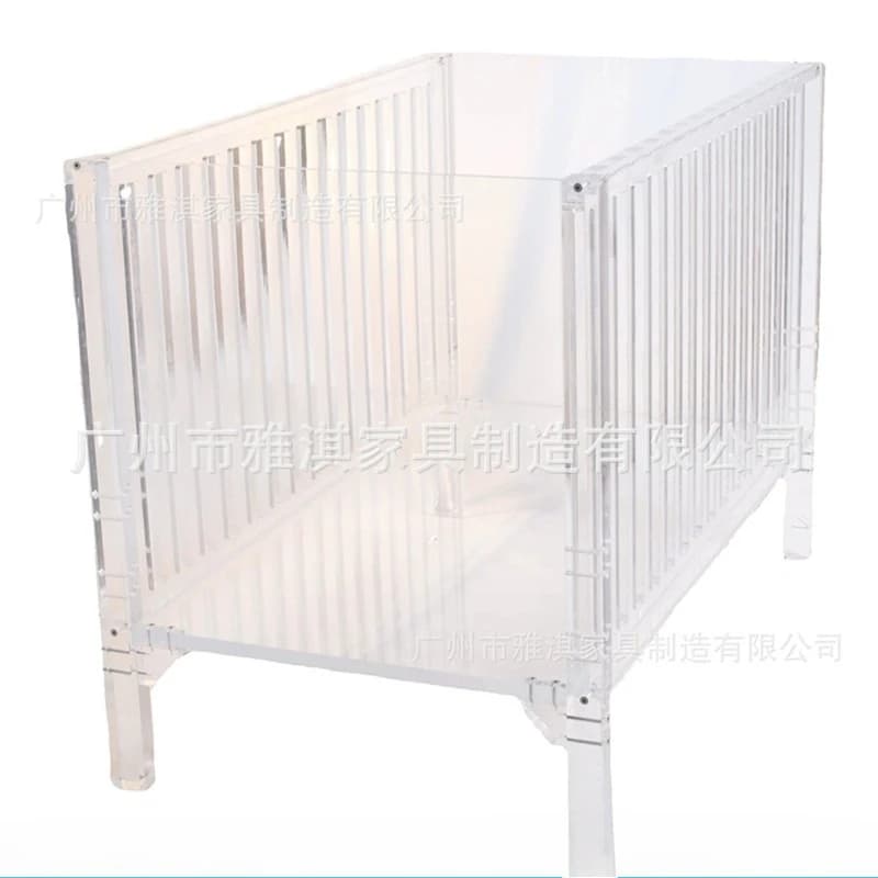 Environmentally friendly acrylic baby newborn BB crystal children's transparent crib