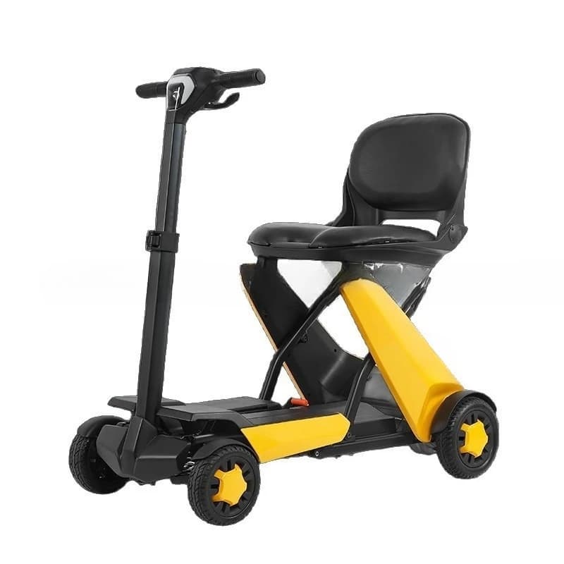 Electric four-wheeler, elderly electric four-wheel scooter, small folding electric tricycle