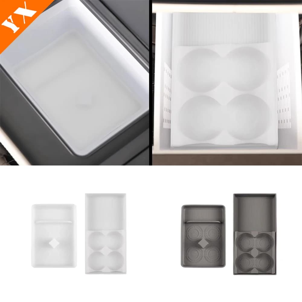 For Denza N9 2025 2026 accessories Car Front Rear Refrigerator Storage Box Pad, Second Row Refrigerator Storage Box Silicone Pad