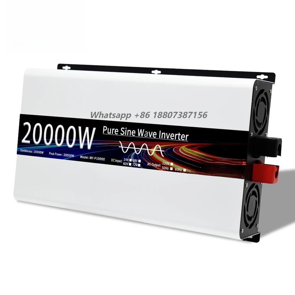 MYAMi 10KW/20KW Pure Sine Wave DC/AC Conversion Single-phase Output Solar Inverter 24V 48V 60V 72V DC to AC 220V 50Hz/60Hz LCD