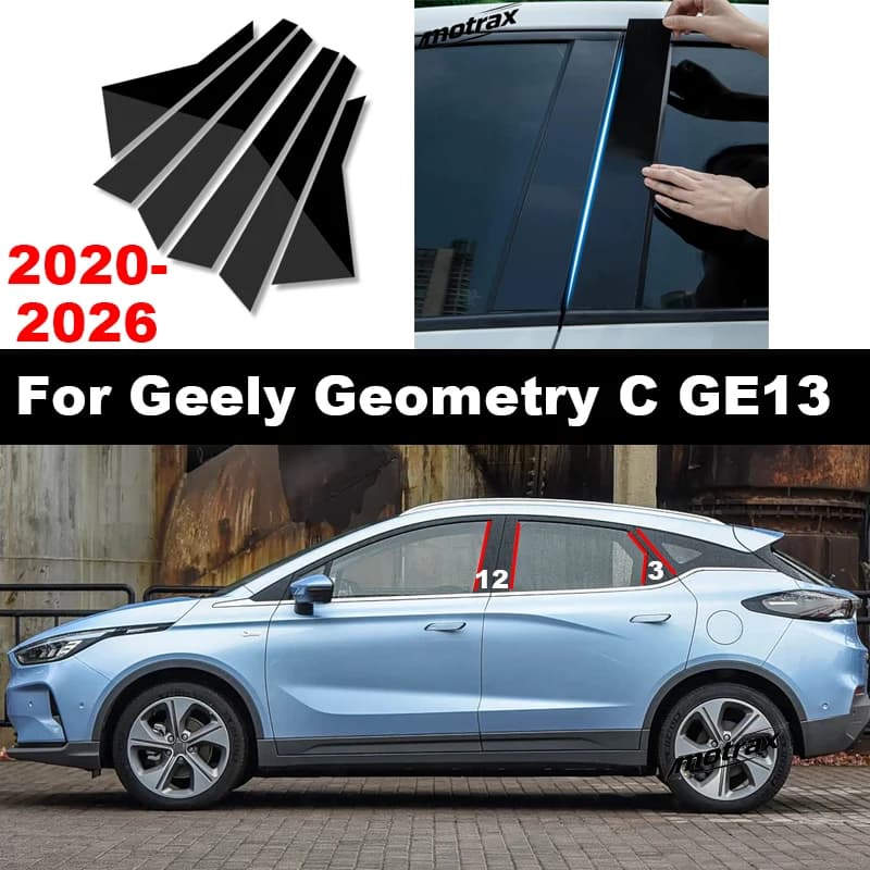 Car Central Window Decorative Cover Center Film PC Pillar B C Pillar Sticker for Geely Geometry C GE13 2020-2026 Accessories