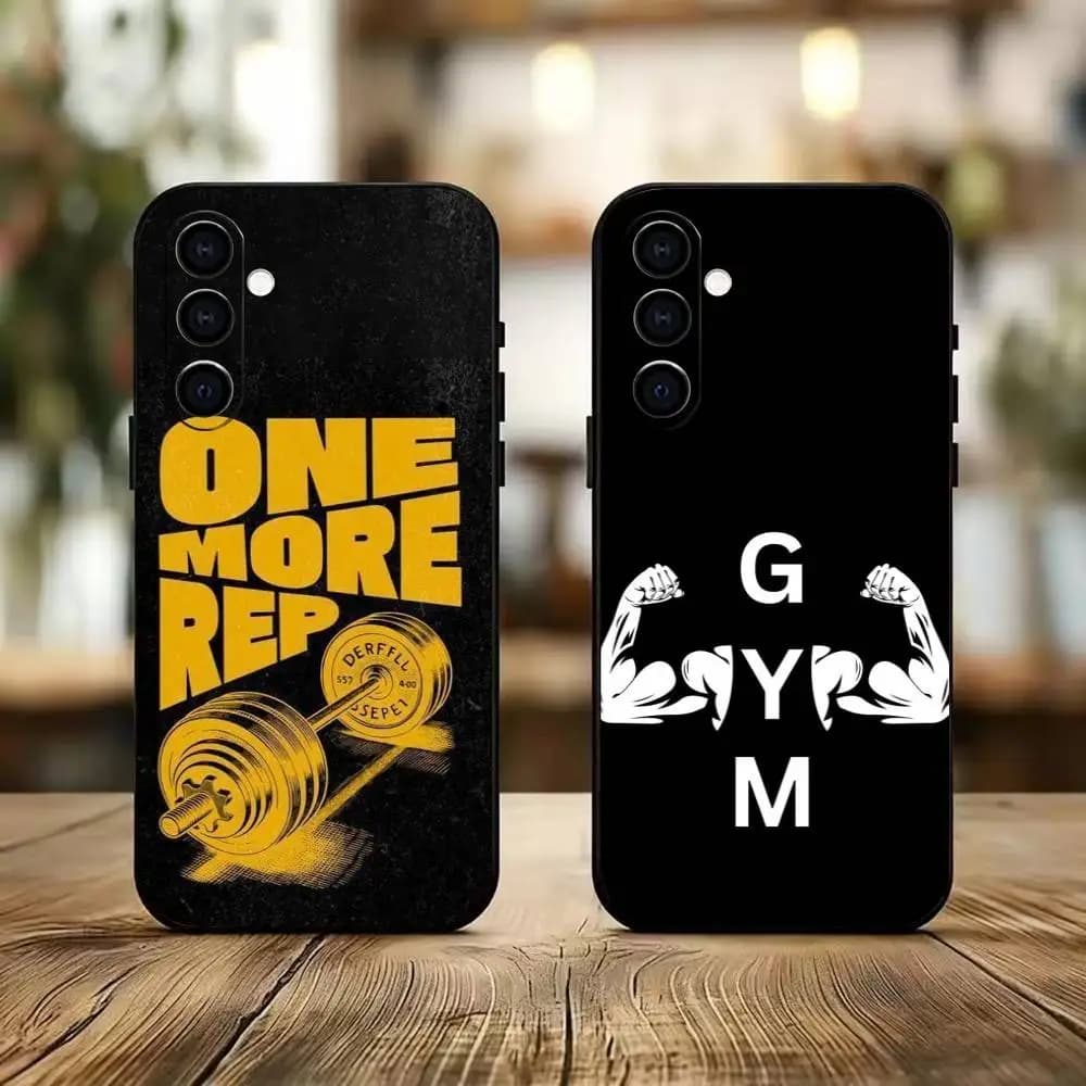 Gym Fitness Building   Phone Case Black Silicone Soft For Samsung Galaxy A73,A72,A71,A70,A53,A52,A51