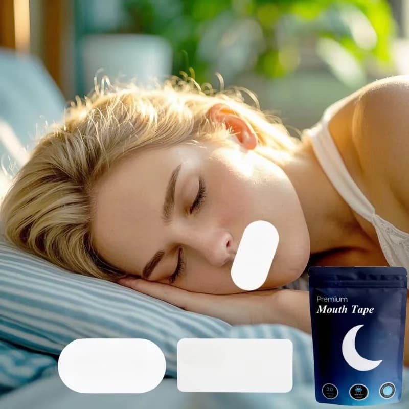 30PCS Premium Nylon Injected Vitamin Hypoallergenic Soft Reusable Collagen Mouth Band for Sleeping Body Patch