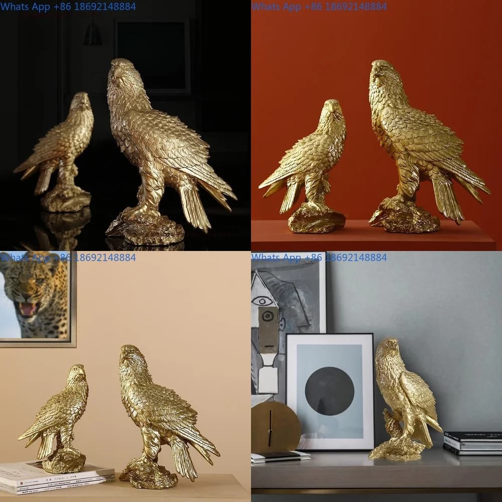 Eagle Decoration Copper Statue for Living Room Office Home Decor