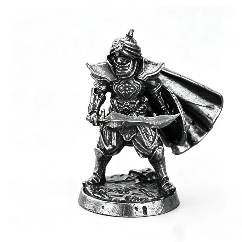 Solid White Copper Metal Fantasy Character Miniature Figurine Tabletop Desktop Collectible Ornament Gift