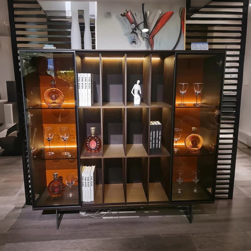 Modern simple Italian light luxury living room wine cabinet storage minimalist side cabinet